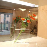 Clear Book Vase, Flower Vase for 2023 New Artistic & Modern Cultural Flavor Decorative Acrylic Cute V1369-AZ3-W-07206