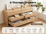 Artiss 6 Chest of Drawers Dresser Cabinet Pine FUR-Z-CDR-05-6D-WD-AB