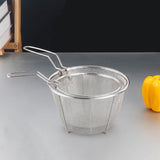2-Pack Fine Mesh Frying Baskets with 304 Stainless Steel Oil Strainers for Deep Frying and Kitchen V1370-AZ4-15168