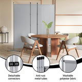 Artiss 3 Panel Room Divider Screen 260x180cm Fabric Grey RD-D-PLY-260-GY
