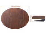 61 cm Wood Lazy Susan Turntable, 360&deg Rotation Round Clear Tabletop Rotating Tray, Acacia Wood V952-CZZP24YCMZHTGZT37V0