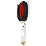 White Advanced 3-in-1 Scalp & Hair Care Massage Comb - Red Light Therapy, EMS Microcurrent & V888-ELOSUNG27733