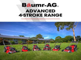 BAUMR-AG 18" 150cc Self Propelled Lawn Mower, 7 Height, Steel Deck, Cup Holders, 4-Stroke Petrol V219-MOWSPRBM18SA