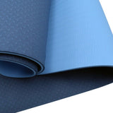 Powertrain TPE Yoga Exercise Mat Home Gym Pilates Fitness 8mm Thick in Dark Blue YM-TPE-DHG-DBU