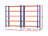 2 x 1.8M Giantz Garage Shelving Warehouse Rack WR-E-9X18-GVN-BOX2