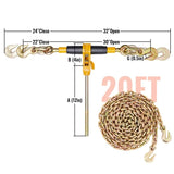 Ratchet Chain Binder, 5/16"-3/8" Heavy Duty Load Binders with G80 Chains, 7100 lbs Secure Load V952-DLTJLLJQBBTYC9WKZV0