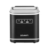 Devanti Ice Maker Machine Portable 12kg Countertop w/Self Cleaning 1.3L Black IM-ZB12K-BK