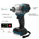 1/2" Cordless Impact Wrench Driver Brushless Rattle Gun For Makita 18V Battery V201-LI0720BU8AU