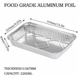 25 pcs Aluminum Foil Trays Barbecue Accessory For Cooking, ROasting, Baking, Freezing And Storing V1188-MS-227-0654