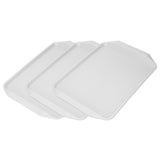 3PCS Colorful Food Tray Rectangle Thickened Binaural Plastic Tray Heat Resistance Stackable V1294-YM0523-3118220042012