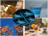 Shark Silicone Ice Molds - 3D Silicone Fun Shark Cube Maker - 4 Shark Fin Ice Cube Molds - Suitable V1259-DP01-BO-322