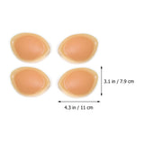 Silicone Bra Pads Inserts Multi-Color Breathable Comfortable 4Pairs V1369-AZ3-W-17477