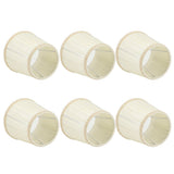 6Pcs Fabric Cloth Lampshade Lamp Cover Replacement for E14 Chandelier Wall Lamps Beige V1294-YM0901-3119200096411