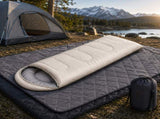2-in-1 Winter Camping Warmth Kit with Carry 210 * 75cm Beige Portable Waterproof Warm Sleeping V888-ELOSUNG52288