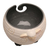 Ceramic Yarn Bowl Knitting Bowl - Holds of Yarn for Free Needlecrafts, 6inch W x 4.5inch H V1369-AZ3-W-11475