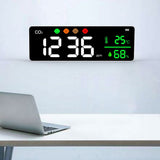 CO2 Detector, 3 in 1 Indoor Air Quality Monitor Temperature Humidity Air Analyzer, LCD Display V1370-AZ4-06772