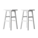 Artiss Bar Stools Kitchen Counter Stools Wooden Chairs White x2 BA-G-7031-WHX2