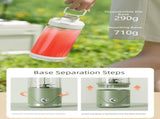 Black Portable Automatic Rechargeable Blender Wireless Juicer Mini Ice Crusher for Smoothies & V888-ELOSUNG36616