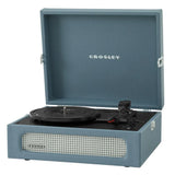 Crosley Voyager Bluetooth Portable Turntable Crosley Asheville Stand Bundle - Washed Blue V398-CR8017BMS-WB4