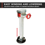 2x AL-KO 590mm Drop Down Stabiliser Leg Corner Fitted with Big Foot 654859-2