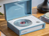 Crosley Voyager Portable Retro CD Player with Stereo Bluetooth Speakers, FM Radio - Washed Blue V398-CR3517A-WB