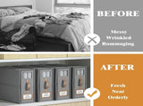 CARLA HOME Bed Sheet Organizer Set of 8 with Handle & Window for Covers, Pillowcases, Blankets, V178-36348