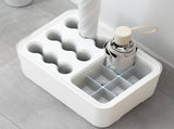 Wall Mounted Umbrella Holder Shelf for Storage Bag, White Ps V1366-AZ2-W-13494