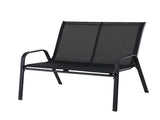 Gardeon Garden Bench Seat Steel Outdoor Patio Park Lounge Backyard Chair Black GB-STA-BENCH-BK