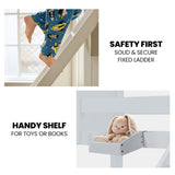 Kingston Slumber Single Over Double Wooden Bunk Bed Frame, Triple Solid Pine 2-in-1 Modular Design, V219-BEDDBBKS12WA