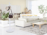 Assembled Wooden Coat Hat Stand Tree Jacket Cloth Vertical Hanger Rack 8 Hooks V1294-YM0901-JY16471-01