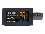 Multifunctional Weather Clock Projected Color Screen Black Portable Humidity Thermometer V1294-YM0901-3113210188611