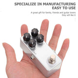 1Pc Compact Plated Silver Guitar Effector with True Bypass Switching V1369-AZ3-W-16905