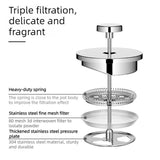 304 Stainless Steel French Press Coffee Maker, Household Hand-Brew Coffee Pot, Tea Filter Pot800 mL V1265-AU-492-800ML