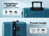 Wanderlite 28" Luggage Suitcase Trolley Travel TSA Lightweight Hard Case Teal LUG-ABS-BOS-28-TL