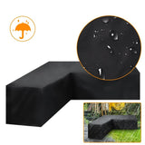 Shaped Sectional Sofa Cover, Waterproof Patio L Shape Sofa Covers for Outdoor Patio Garden Sectional V1370-AZ4-05959