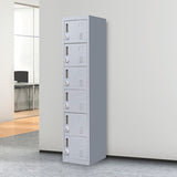 6-Door Locker for Office Gym Shed School Home Storage V63-832701