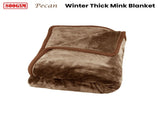 J Elliot Home 800GSM Luxury Winter Thick Mink Blanket Pecan King V442-IDC-BLANKET-800GSMMINK-PECAN-KI