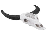 Resin Bull Head Wall Hanging Decoration Long Horn Animal Sculpture Background Wall Home Ornament V1294-YM0710-3115210116211