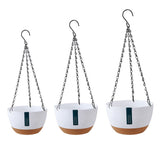 Hanging Double Chain Hanging Basket Planter Home Balcony Indoor Automatic Water Absorbing Basin V1294-YM0521-230208LD01-9