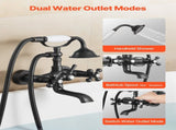 Clawfoot Tub Faucet, Wall Mount Bathtub Faucets with Handheld Shower, Vintage Oil-Rubbed Bronze V952-BGSZZYGLTLTHLAC1L002V0