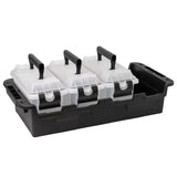 Stackable Grey Multipurpose Storage Container 4 Pack with Waterproof Gasket V178-68987