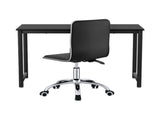 Artiss Computer Desk 120cm Executive Office Chairs Set PU Leather Low Back Black MET-DESK-120-REPL-BK