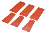 6pcs Chainsaw Wedges Increasing Friction Red Durable Plastic Tree Cutting Supplies for Woodworking V1294-YM0523-3111210402511