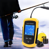 Portable Fish Depth Finder Water Handheld Fish Finder Sonar Castable Kayak Boat Fishfinder V1192-AZ-W-3809