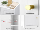 Artiss Bathroom Storage Cabinet 2-Tier Slim Toilet Organizer Adjustable White FURNI-N-BATH-AZ02-WH