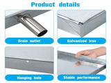 Plated Silver Air Conditioner Drain Pan with Galvanized Iron and Plastic for Home Use V1366-AZ2-W-20217