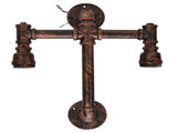 Iron Wall Lamp Double Head Water Pipe Lamp Steampunk Wall Lamp with E27 Socket for Industrial V1294-YM0901-3119210193711