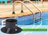 2" Base Flange,Chain Link Fence Pole Floor Flange, Heavy Solid Fence Post Concrete Mount for Holding V1192-AZ-W-3527