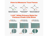 Bottom Locking Privacy Slats, Double-Wall Vertical Bottom-Locking Slats with Wings for Chain-Link V952-SBDYYSBTSBDYG4UFTV0