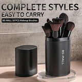 Black Professional Makeup Brush Set Cruelty-Free, Versatile for Foundation, Blush & V1107-BLACK PROFESSIONAL MAKEUP BRUSH SET